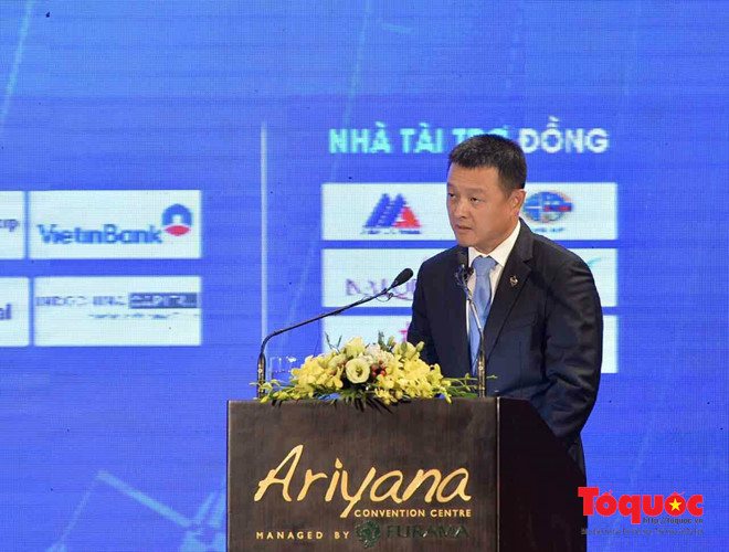 Ông Đặng Minh Trường, Tổng Giám đốc Tập đoàn Sun Group phát biểu tại Diễn đàn Đầu tư Đà Nẵng năm 2017.
